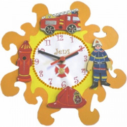 Horloge enfant personnalisée pompier