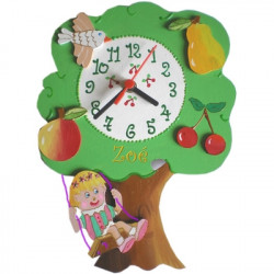 Horloge enfant personnalisée arbre