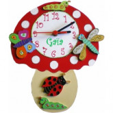 Horloge enfant personnalisée champignon