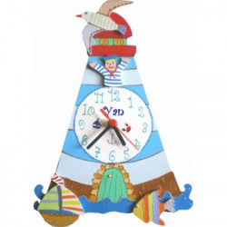 Horloge enfant personnalisée la mer