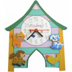 Horloge enfant personnalisée la ferme