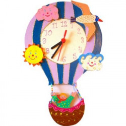 Horloge enfant personnalisée montgolfière