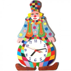 Horloge murale enfant clown Ampoule