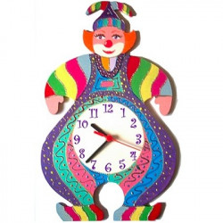 Horloge murale enfant clown Guy Mauve