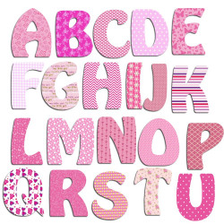Lettres alphabet fille