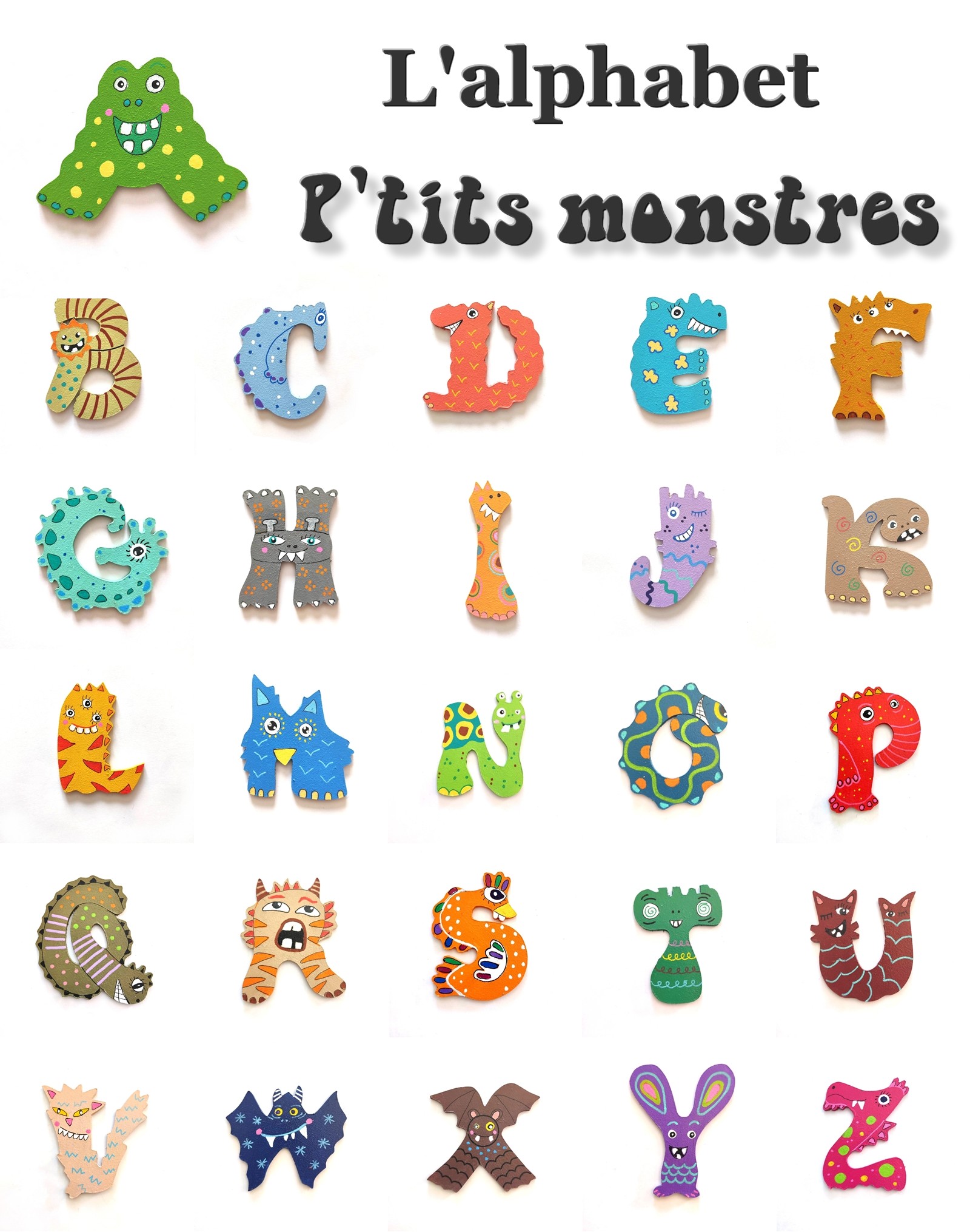 Alphabet lettres monstres